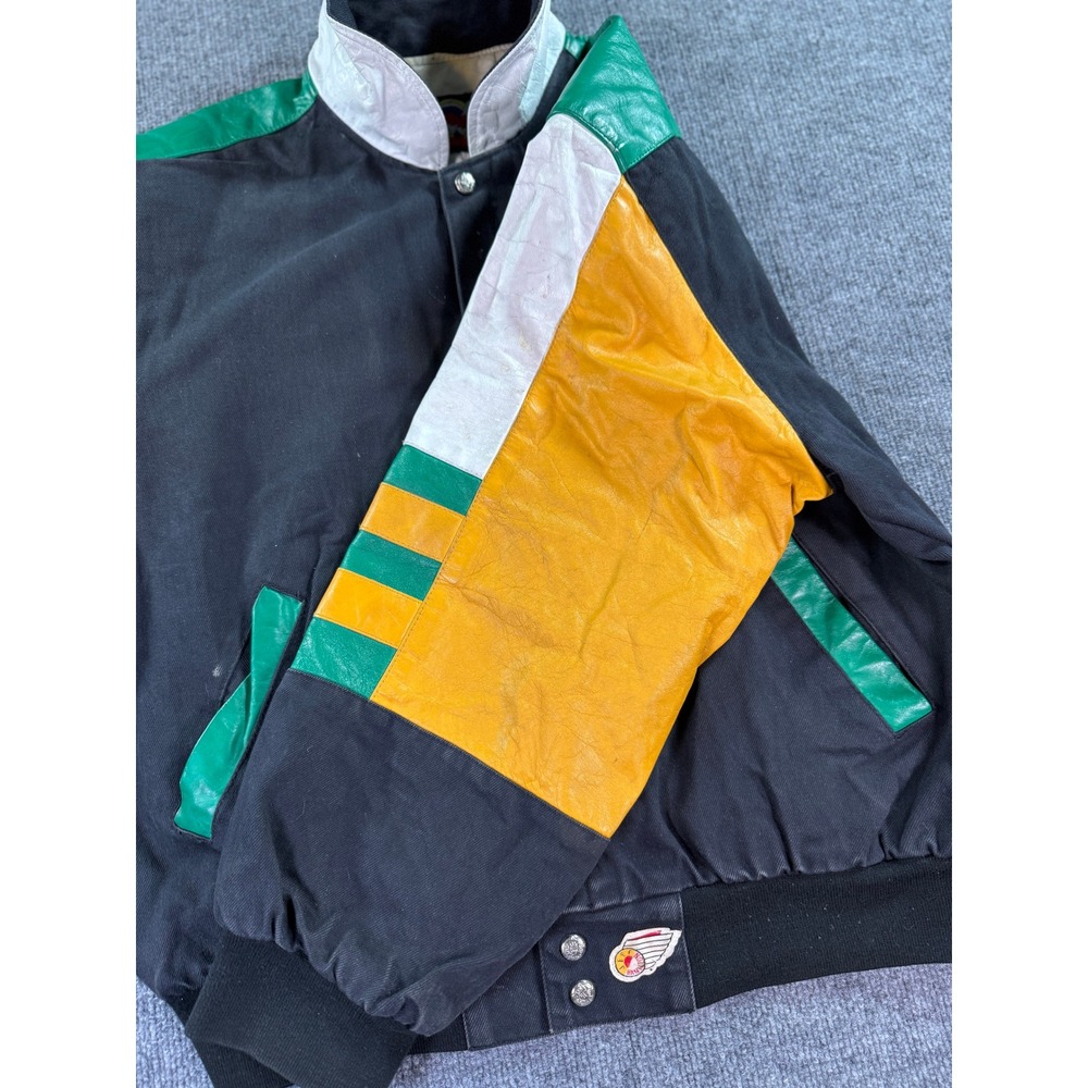 Jeff Hamilton Notre Dame Fighting Irish Varsity Jacket Mens Large Black Leather - Picture 6 of 16